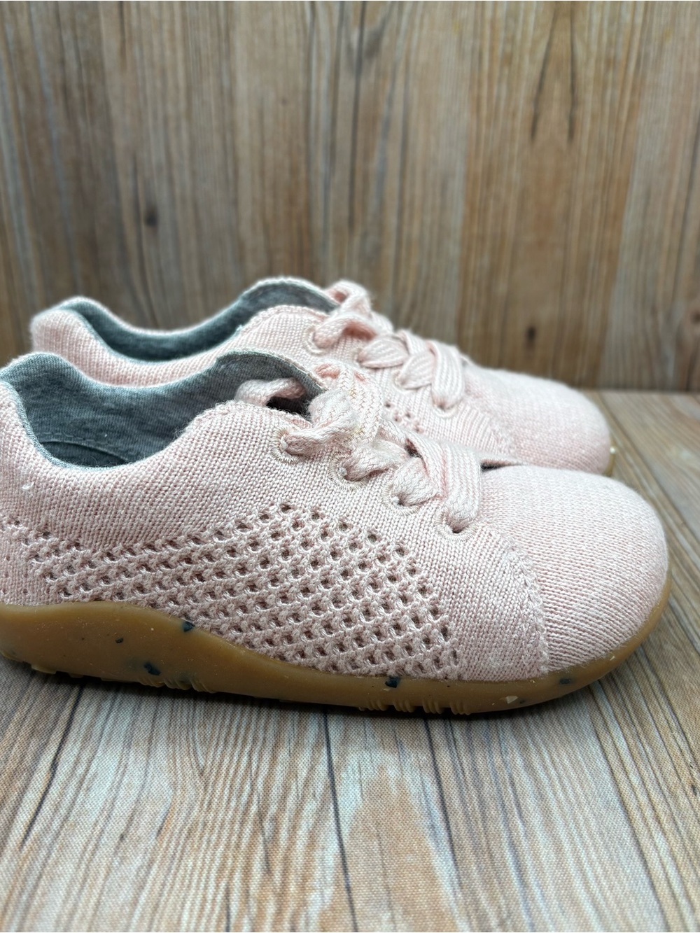 Bobux I-Walk Seedling Kids Casual Bamboo Lace-Up Sport Sneakers Blush Pink EU 22